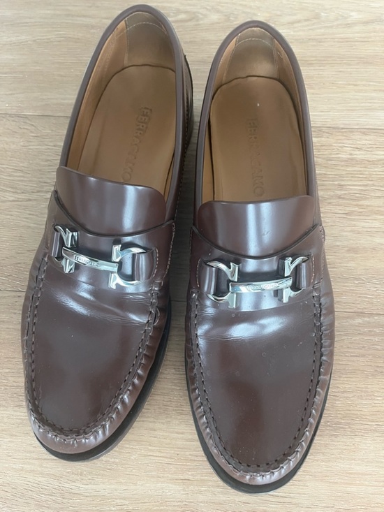 Salvatore Ferragamo Brown Gancini Bit Leather Loafers Mens 7.5 E (Wide) main image 10